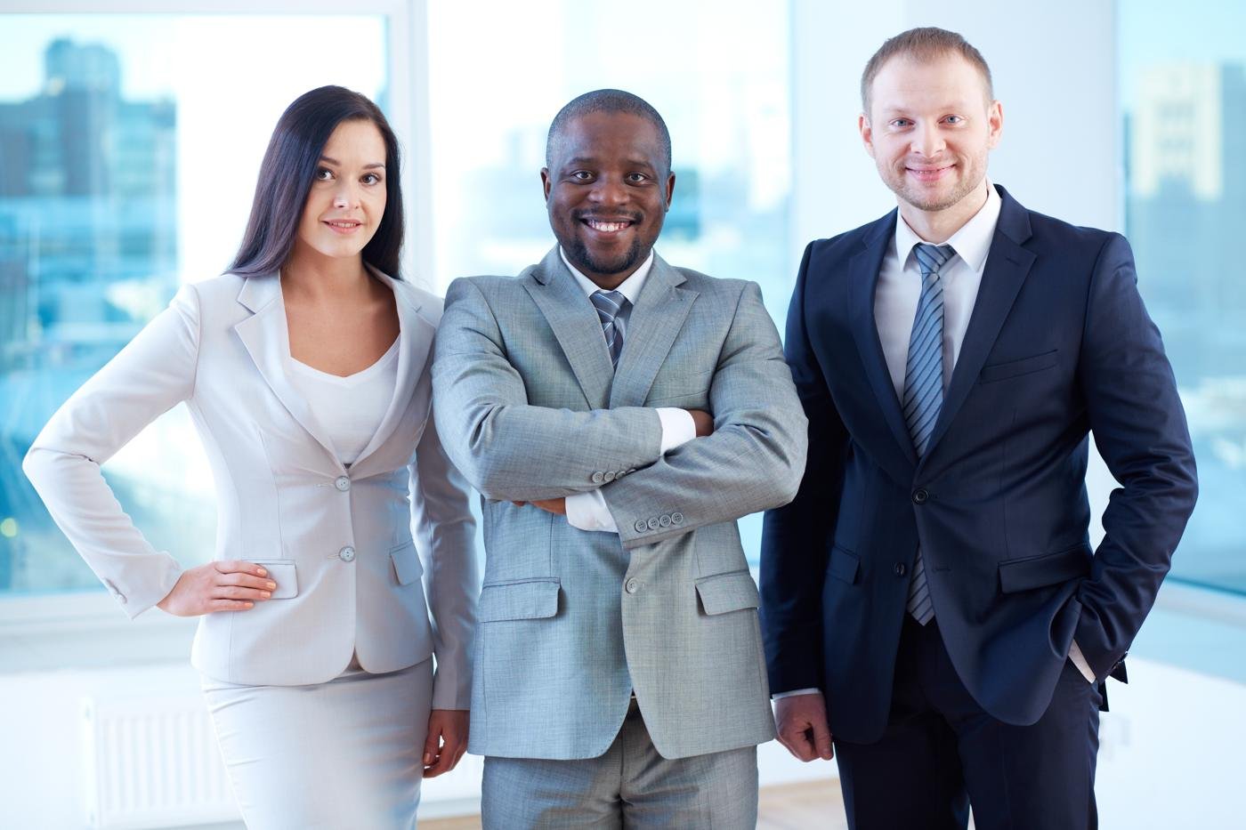 Three executives standing together